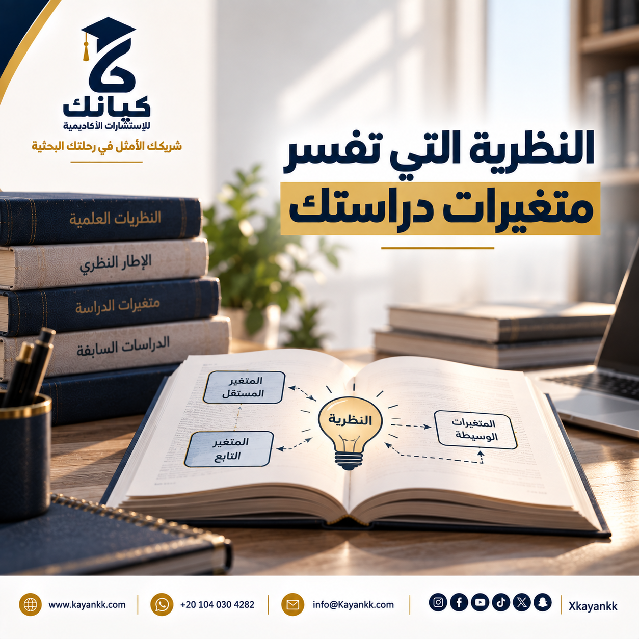 النظرية التي تفسر متغيرات دراستك