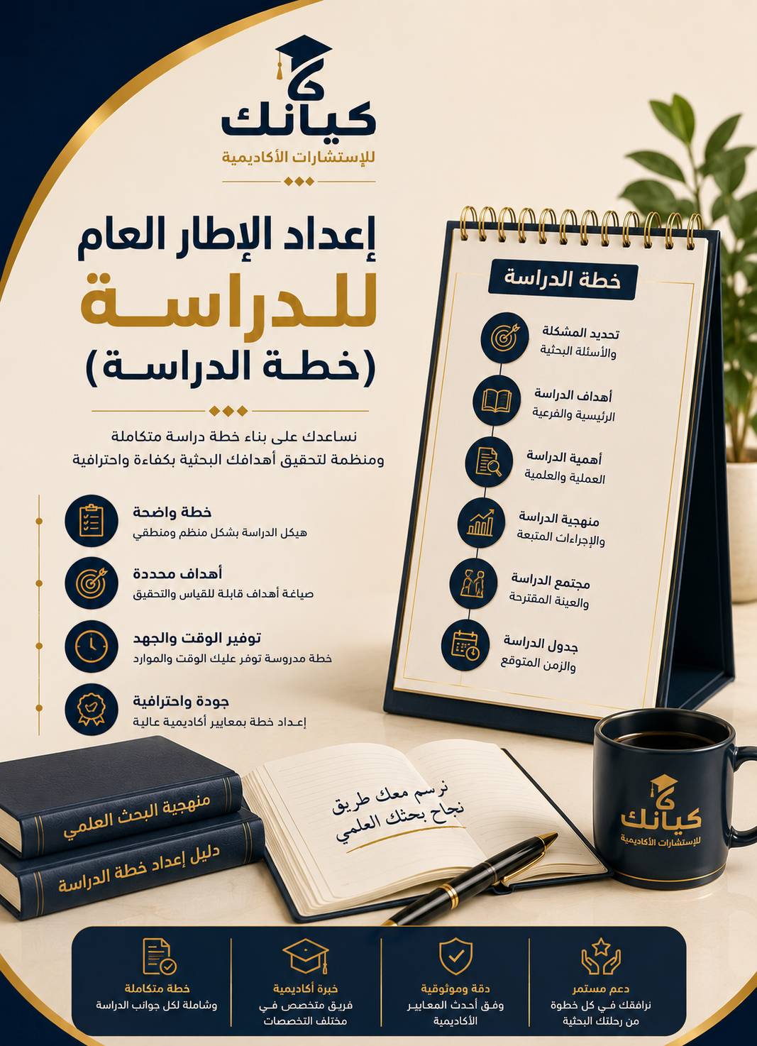 إعداد الإطار العام للدراسة (خطة الدراسة)